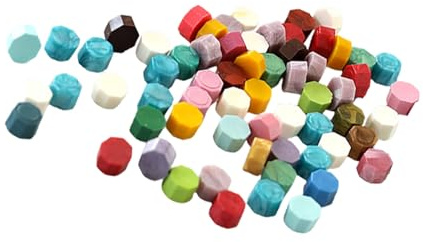 Bunte Siegelwachsperlen – Wachssiegel-Set mit Pellets für Briefe, Versiegelung im Vintage-Stil, kreatives Set für die Dekoration von Umschlägen, Einladungen, Hochzeiten, Kunstprojekten