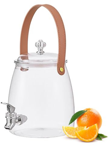 Fridge Drink Dispenser With Spout | Cold Drink Dispenser Juice Container - Convenient Liquid Monitoring Large Capacity Tea Pitcher Juice Jugs For Travel Picnic Party Outdoor Kitchen Camping Home Table