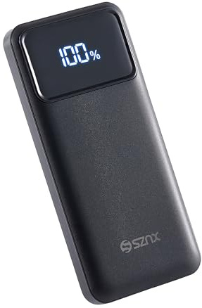 SZNX Batterie Veste Chauffante 10000mAh – Power Bank pour Gilet Chauffant, Charge Rapide 22,5W 5V 3A, Ports USB/USB-C avec Écran LED pour Téléphone Et Appareils