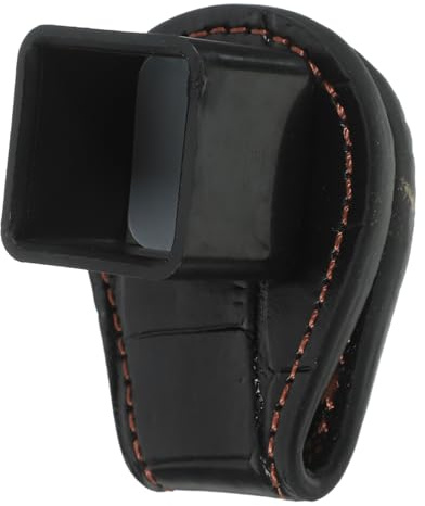 FRCOLOR Porte-craies Magnétique en Cuir Noir pour Queue de Billard, Solide et Décoratif, Accessoire Portable Billard