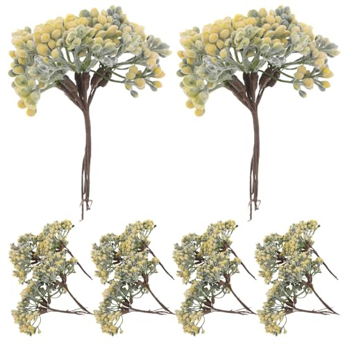Amosfun 30pezzi Bacche Artificiali di Natale Rami di Bacche di Agrifoglio Innevati per Composizioni Floreali Decorazioni Fai da Te per Albero di Natale e Casa