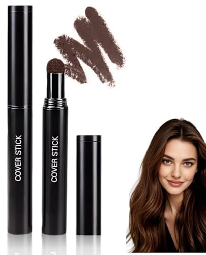 Light Brown Root Touch Up Stick,Root Touch Up Powder,Hair Dye Stick,Thinning Hair Cover Up,Scalp Cover Up For Thinning H-air,Quick Cover Grey H-Air R-oot,Waterproof & Long Lasting,(Light Brown)
