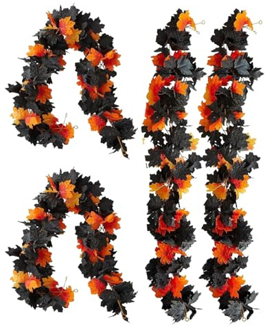 Höstlöv – 4 delar höst lönn dekoration, utomhus prydnad, inomhus skörd accent | Thanksgiving halloween för trädgård uteplats fest firanden
