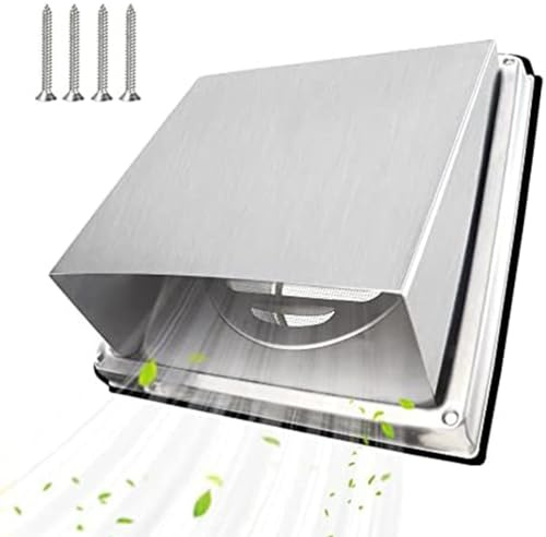 MonoSora Couvercle d'aération en acier inoxydable 304 avec grille anti-oiseaux pour cuisine salle de bain 100/125/150 mm