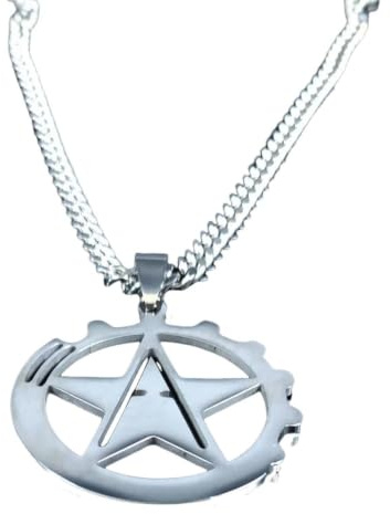Genérico Martillo y Hoz Anarcocomunismo Colgante de Color Plata para mujeres/hombres Pin de marxismo N1081