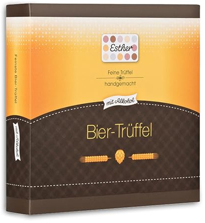 Esther Bier Trüffel 9er Präsentpackung mit Alkohol 110g – handgefertigt – Geschenkidee für Männer & Bierliebhaber