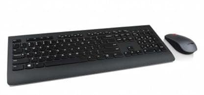 Lenovo 4X30H56806 Tastatur RF Wireless AZERTY Französisch Black - Tastaturen (Standard, Kabellos, RF Wireless, AZERTY, Black, Maus enthalten), Einfarbig