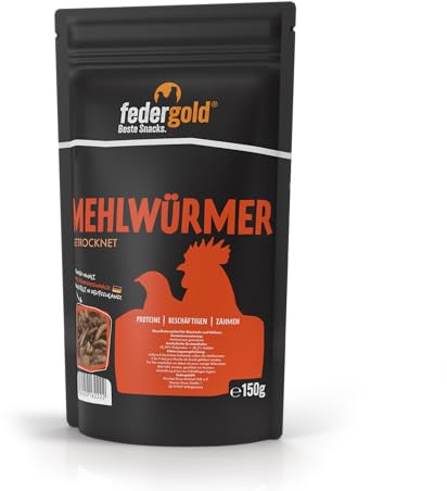 federgold Mehlwürmer 150g Protein Snack für Geflügel