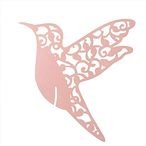 AUNMAS 50pcs Tarjetas de lugar de boda Forma de pájaro Boda Nombre hueco Tarjetas de lugar Nombre de mesa personalizado Recepción Decoración Tarjetas de invitados de boda para copa(4#)