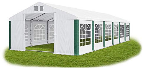 Das Company Tente de fête Blanc-Vert 6x12m l'epreuve de l'eau 580 g/m2 PVC Toit modulaire Construction Summer Floor Renforcement du Sol