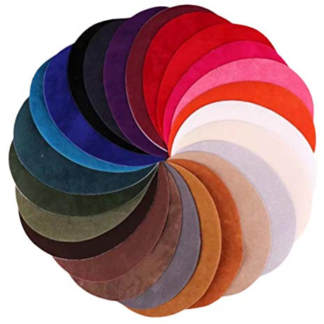 Supvox 25 Pcs Iron On Patches,Oval Suede Cowhide Elbow Patches Elbow Knee DIY Repair Patches for Sweater Repair Crafts Repair Kit