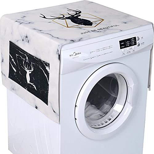 Abdeckung Waschmaschine Decken Waschmaschinen Abdeckungen Waschmaschinenbezug WaschmaschinenüBerzug Auflage Mit Aufbewahrungstasche Schwarzhirschkopf 55 X 140cm