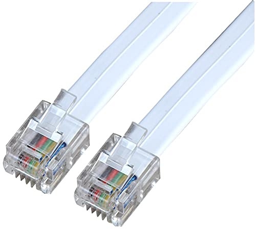 Pro Signal Cavo telefonico RJ12 a RJ12, 10 m, bianco
