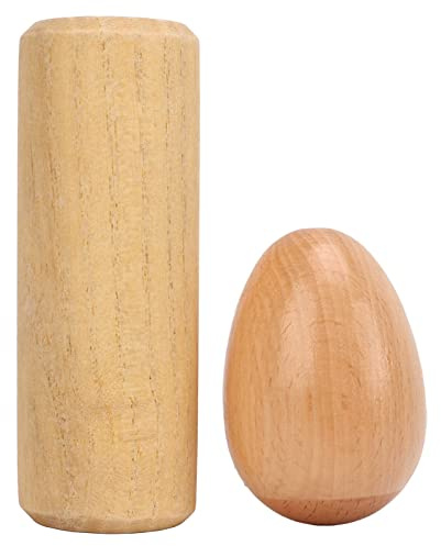 Holz-Ei-Shaker-Set, Musikalisches Handschlaginstrument für Kinder Schlagzeug Musikinstrument
