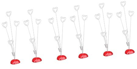 STOBOK 3er-Sets – Fotohalter Mit Herzförmiger Basis Notiz- Und Memo-Clip Schreibtisch-Dekoration Fürs Büro Memo-Clip- 2 Stück X 3
