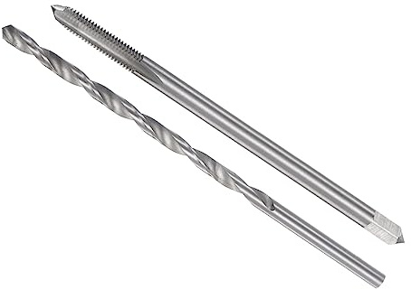 CoCud Gewindebohrer und Bohrer Bit Set M5 x 0.8 Gewinde 5mm Bohrer Metrisch | 1Set, Maschinenschraube und Drehbohrer Kit, 120mm Länge, Extra Lang, Für Gewindeschneiden, Gewindebohrer