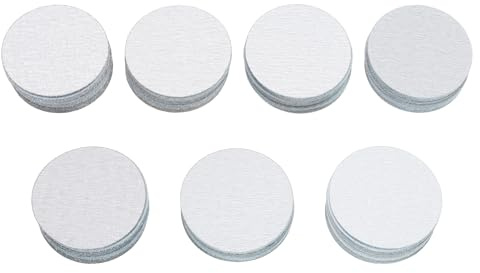 140pcs 75mm Disques de Ponçage Tampons Disque à Dos en Velours Papier de Verre Sec et Humide 80 120 180 240 320 400 600 Grains Papier de Verre pour Meuleuses à Air Perceuses Électriques