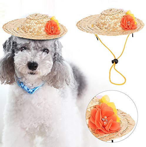 Sombrero para Mascotas, Interesante Sombrero de Paja para Caminar, Correr, para Viajes al Aire Libre, Senderismo (M)