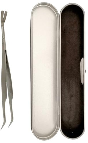 CORHAD Edelstahlclip Für Haustier Pinzette Zur Reinigung Von Katzenhaaren Haustierclip Mit Gepolstertem Griff Pet Entfernen Tool Mit Aufbewahrungsbox