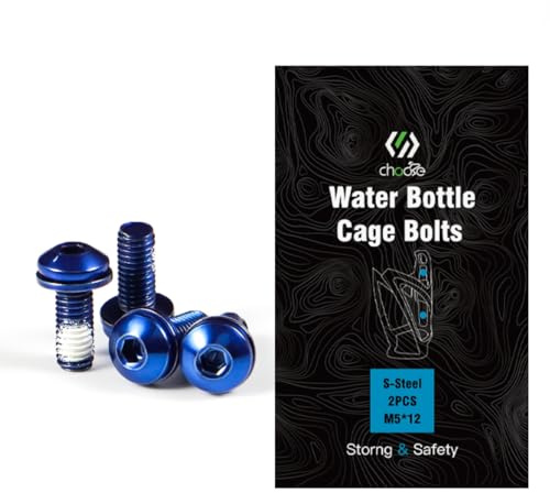 CNCLOL Bike Bottle Cage Bolts, Water Bottle Holder Screws for MTB/Bicycle/Mountain Bike/E-Bike/Gravel/BMX (Red/Orange/Blue/Green/Coloured/Gold)
