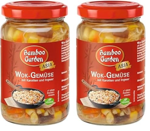 Bamboo Garden Wok-Gemüse, 330 g, Abtropfgewicht 180 g (Verpackungsdesign kann abweichen) (Packung mit 2)