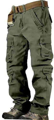 Pantalon cargo pour homme - Camouflage - Pantalon de travail tactique militaire avec poches - Pantalon de survêtement léger et durable