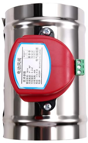 Osmond Amortisseur Électrique en Acier Inoxydable 220 V, Vanne D'Air Électrique, Clapet Anti-Retour Motorisé pour Tuyau de 4 Pouces 100 mm