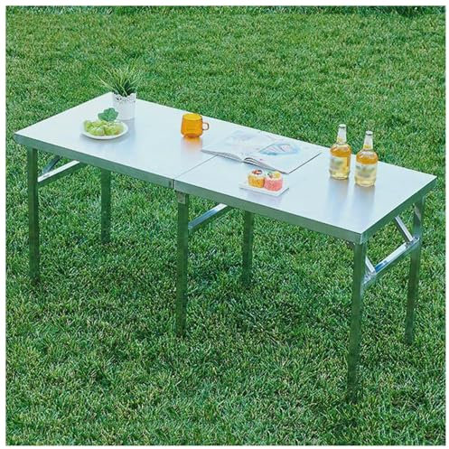 Tragbarer, klappbarer Arbeitstisch aus Edelstahl für gewerbliche Mahlzeiten und Grillen, multifunktionaler Vorbereitungstisch für Outdoor-Camping, platzsparender und tragbarer Metalltisch