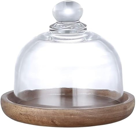 DKRAHRJJ Small Cake Stand with Dome Lid, Cake Plate Server Platter Withs Dome, Dessert Storatray for Parties and Events