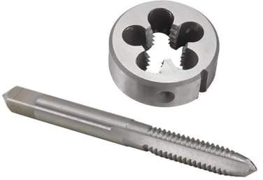 2 pezzi di maschi a macchina e filiera rotonda, set di filiere for maschi a mano destra BSW, BSW for utensili di maschiatura for filettatura interna ed esterna(3/8-16)