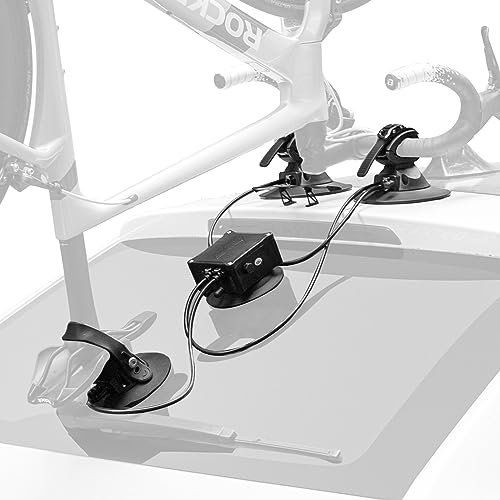 ROCKBROS Portabicicletas de Techo para Auto 2 en 1 Eléctrico/Manual con Ventosas Aleación Aluminio Instalación Rápida para 1 o 2 Bicicletas Carretera MTB y Gravel