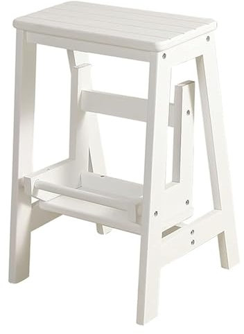 Marchepied à 2 marches en bois, tabouret d'escalier antidérapant pour maison, bibliothèque, échelle de cuisine