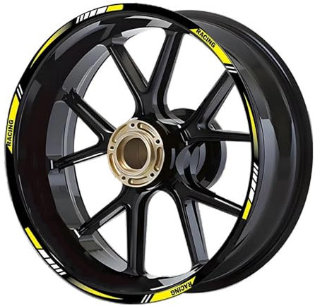 YHGGDN Felgendekor-Aufkleber Motorrad-Felgenband-Aufkleber Für Für Forza 125 250 2023 Streifenfolie, Reflektierende Felgenaufkleber, Papieraufkleber Motorrad-Radnabenaufkleber(Farbe 4)