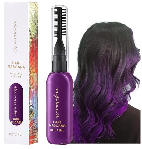Purple Hair Dye Hair Chalk, Temporary Hair Dye, Wash in Wash out Hair Colour Stick, Dark Purple Coloured Hair Spray Hair Mascara, Hair Colour Spray for Women Men