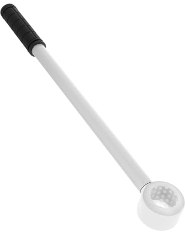 DECORNIJIA Blind Push Pull Rod with O-shaped Hook 0.4m Telescopic Window Blind Curtain Rod for inside Opening Windows Non-slip Grey-white Handle with Fixed Base for Kitchen and Home