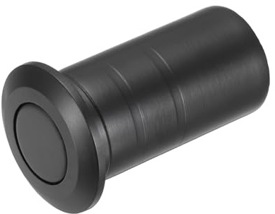 sourcing map 14mm/0.55 Door Latch Dust Protector, 304 Stainless Steel Dust-Proof Security Sliding Lock Inserts, Barrel Bolt Lock Accessories for Interior and Outdoor Latch, Black