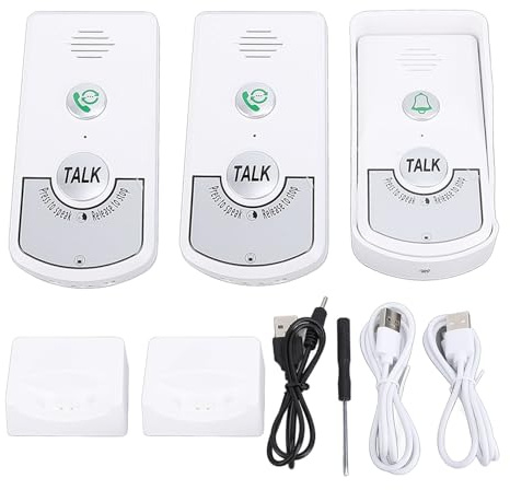 Garosa Kit Citofono Senza Fili con Campanello Citofono Vocale Bidirezionale con Portata di 1000 M, Resistente All'acqua per Villa Ufficio Domestico