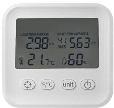 VRTYVEYBB Moniteur de radon au design compact pour toutes les occasions, facile à transporter, capteur très sensible comme sur l'image