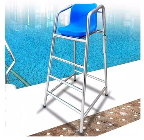 Sillas Salvavidas de Acero Inoxidable de 59 para bañera y Piscina. Silla elevada Antideslizante para terraza, Taburete de Bar para Patio y Piscina, Equipo de Rescate costero para Adultos.