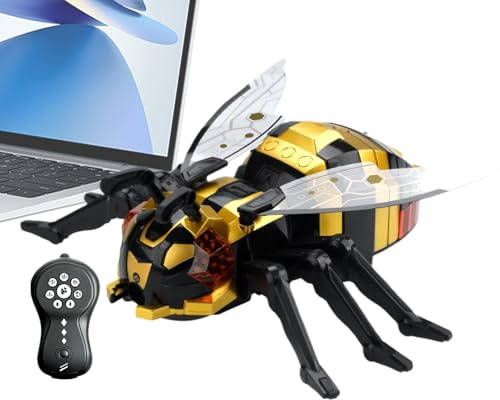 Generico Jouet télécommandé grimpant sur Les | Robot Abeille avec Son Spray et pour | Animal RC - pour Maison, fête, Voyage, à Utiliser sur Mur et Sol, pour Anniversaire et Noël