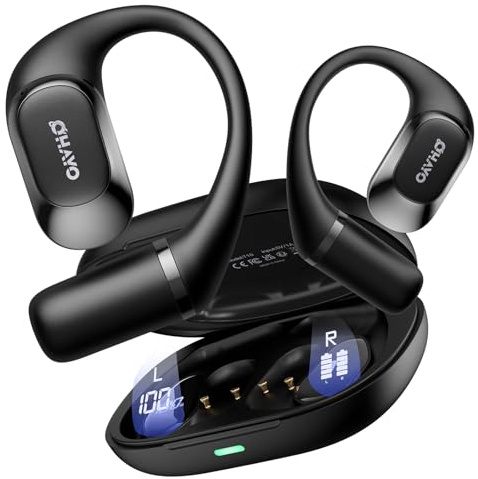 OHAYO Ecouteurs Sport, Écouteur sans Fil Sport avec 4 ENC Mic, Écouteur Bluetooth 5.4, IPX7 Étanche Oreillette Bluetooth Running, Faire du vélo, 40H d'autonomie, Basses Profondes, USB-C Charge Rapide