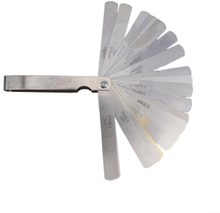 Set di spessimetri, 32 lame in acciaio inox, strumento di misurazione metrica e pollici, valvola di misurazione della larghezza di gioco per meccanici