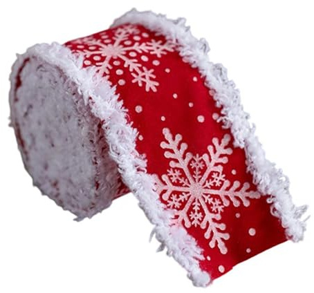CAZSTYK 1. Nastro con stampa di ghiaccio per confezioni regalo con morbido tessuto permanente per decorazioni e accenti per feste, decorazioni per feste, decorazioni per feste, decorazioni con fiocchi
