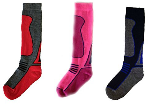 Kinderski Thermo Socken, des jungen und des Mädchens Hochleistungs-Wintersport Socken - 3er-Pack (Mädchens 9.0-12.0 UK, 27-30 EU)