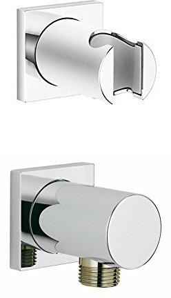 GROHE Rainshower | Brause- und Duschsysteme - Brausehalter | 27075000 + GROHE Rainshower | Brause- und Duschsysteme - Wandanschlussbogen | mit Rückflussverhinderer | 27076000