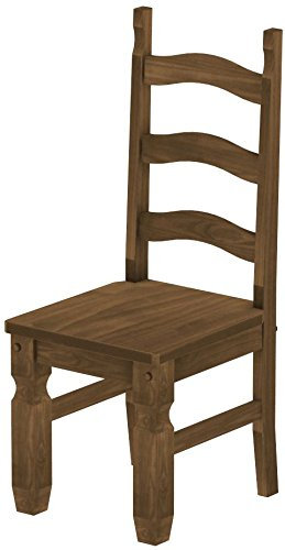 Holzstuhl Mexiko Nussbaum - Esszimmerstuhl Klassik Pinie Massivholz Echtholz - Variante & Farbe wählbar - Stuhl Holz Wohnzimmerstuhl Lehnenstuhl Lehne Küchenstuhl Landhaus Brasilmöbel