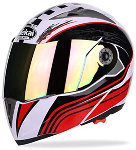 Womens Flip Up Motorrad Helm Visier Motorrad Helm Roller Racing Motorrad Helm Moto Helm Farbe Spiegel Double Lens