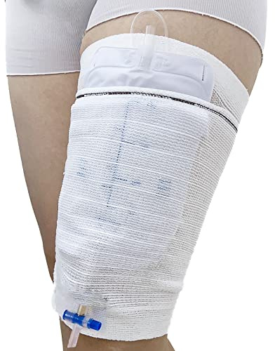 CHOYTONG Katheter Beinbeutelhalter Abdeckung - Urin Beutelhalter Pflegekraft Komfortable Foley Beinbeutel Ärmel Schutz, Ultra-Soft & Atmungsaktiv (XL)