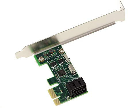 KALEA-INFORMATIQUE PCI Express PCIe x1 Controller-Karte mit 2 Ports für SATA-Festplatten. Kompaktes Format, mit Chipsatz ASM1061. High und Low Profile.
