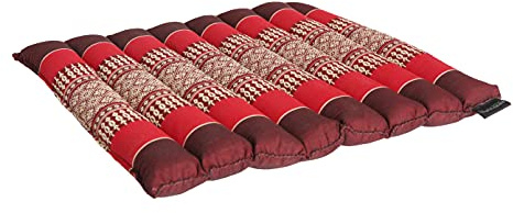 ANADEO YogaProducts Flat Rollable - Coussin de Yoga et Méditation Plat et Souple - Rouge Bourgogne - Roulable et Ajustable